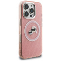 Kryt Karl Lagerfeld IML Glitter MagSafe iPhone 16 Pro Max - růžová
