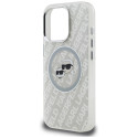 Kryt Karl Lagerfeld IML Glitter iPhone 16 Pro - šedý