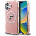 Kryt Karl Lagerfeld IML Glitter iPhone 16 - růžový
