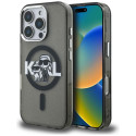 Kryt Karl Lagerfeld IML GLITTER pro iPhone 16 Pro - černý