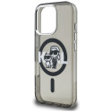 Kryt Karl Lagerfeld IML GLITTER pro iPhone 16 Pro - černý
