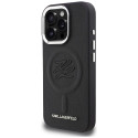 Kryt Karl Lagerfeld Initial & Metal Logo MagSafe iPhone 16 Pro černý