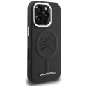 Kryt Karl Lagerfeld Initial & Metal Logo MagSafe iPhone 16 Pro černý