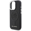 Kryt Karl Lagerfeld Initial & Metal Logo MagSafe iPhone 16 Pro černý