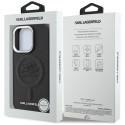 Kryt Karl Lagerfeld Initial & Metal Logo MagSafe iPhone 16 Pro černý