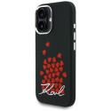 Kryt Karl Lagerfeld HEART pro iPhone 16 - černý