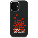 Kryt Karl Lagerfeld HEART pro iPhone 16 - černý