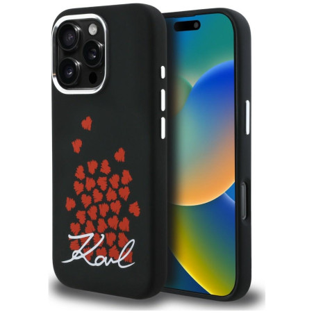 Kryt Karl Lagerfeld iPhone 16 Pro (MagSafe) – černý