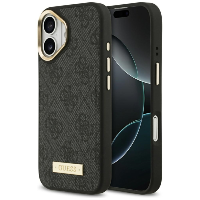 Kryt Guess 4G Logo Plate pro iPhone 17 - černý