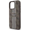 Kryt Guess 4G Printed Stripes pro iPhone 16 Pro Max – hnědý