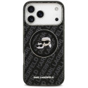 Kryt Karl Lagerfeld IML GLITTER iPhone 17 Pro Max - černá