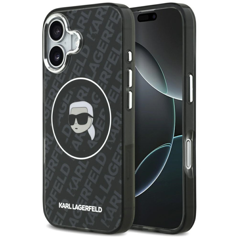 Kryt Karl Lagerfeld IML Karl Head Logo pro iPhone 17 - černý