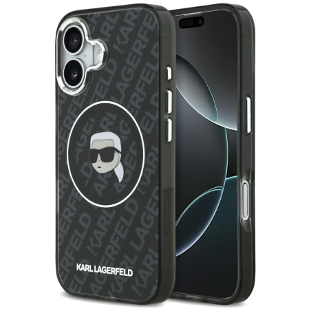 Kryt Karl Lagerfeld IML Karl Head Logo pro iPhone 17 - černý