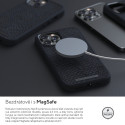 NJORD Vindur MagSafe Kryt z lososí kůže pro iPhone 13 Pro Max, tmavě šedý