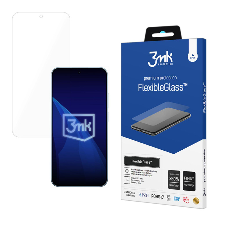 Ochranné sklo 3mk FLEXIBLEGLASS Hybrid Glass pro Xiaomi Redmi Note 15 Pro 5G - čiré