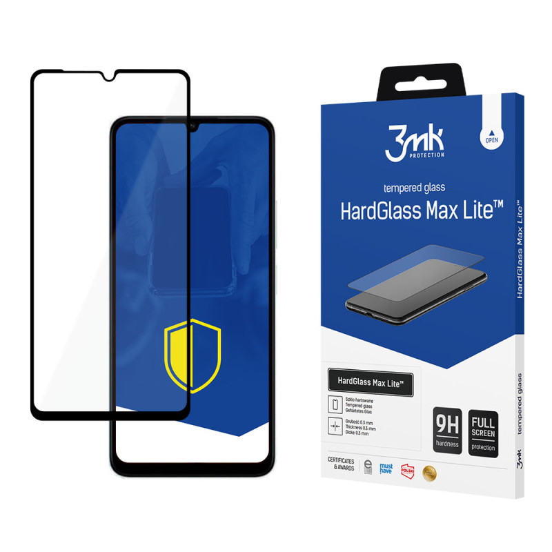 Ochranné sklo 3mk HardGlass Max pro Xiaomi Redmi 13C / Poco C65 - black