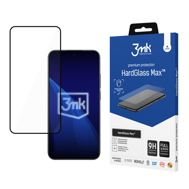Ochranné sklo 3mk HARDGLASS MAX Black pro Xiaomi Redmi Note 15 Pro 5G - černá