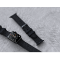 NJORD Vindur Řemínek z lososí kůže pro Apple Watch 38/40/41mm, tmavě šedý