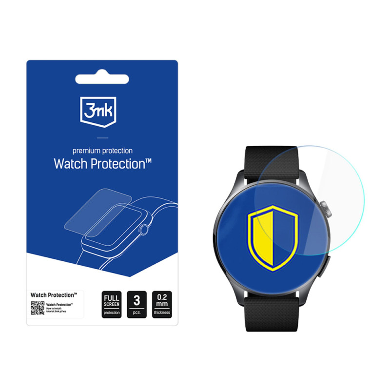 Ochranné sklo 3mk Watch Protection FlexibleGlass Hybrid Glass pro Xiaomi Watch 5 (47mm) - transparentní