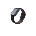 NJORD Vindur Řemínek z lososí kůže pro Apple Watch 42/44/45/49mm, tmavě šedý