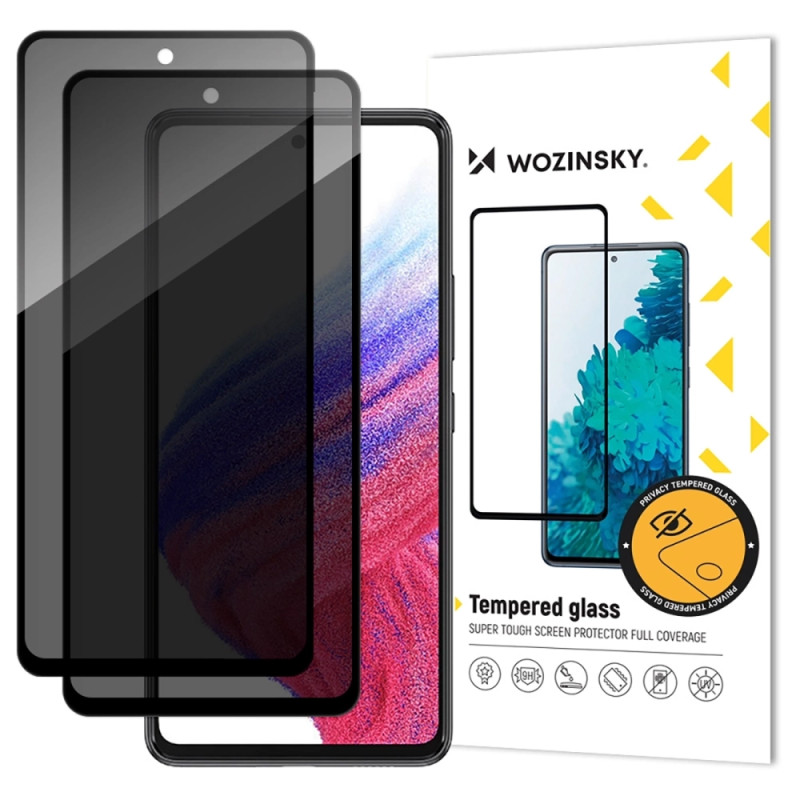 Ochranné sklo Wozinsky Privacy Glass pro Xiaomi Redmi Note 14S - černé (2 ks)