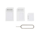 Noosy Nano SIM adaptér (redukce) na micro a standard SIM, vč.jehly na vytažení SIM karty