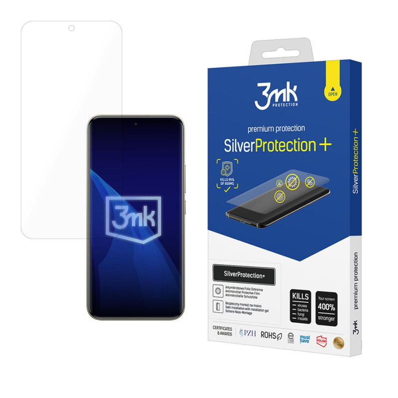 Ochranné sklo 3mk SILVERPROTECTION+ pro Xiaomi Redmi Note 15 Pro+ 5G - stříbrné (ochrana proti bakteriím)