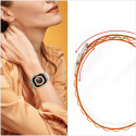Nylonový řemínek Tech-Protect Nylon Pro pro Apple Watch 8 / 9 / 10 / 11 / SE / Ultra (44 / 45 / 46 / 49 mm) – černo-oranžový