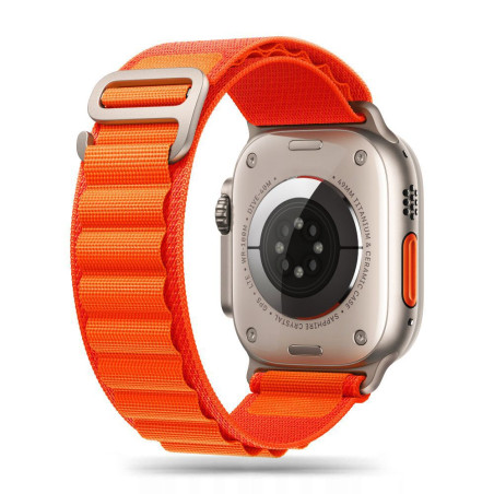 Nylonový řemínek Tech-Protect Nylon Pro pro Apple Watch 8 / 9 / 10 / 11 / SE / Ultra (44 / 45 / 46 / 49 mm) – oranžový