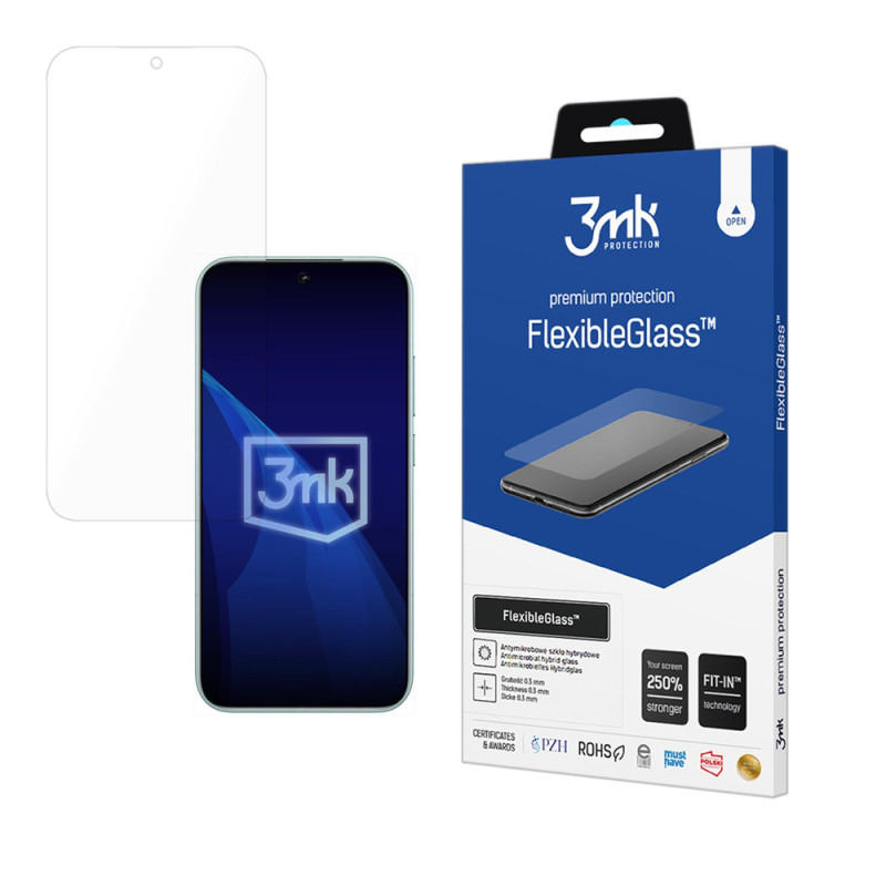 Ochranné sklo 3mk FLEXIBLEGLASS HYBRID pro Xiaomi Poco F8 Ultra - transparentní