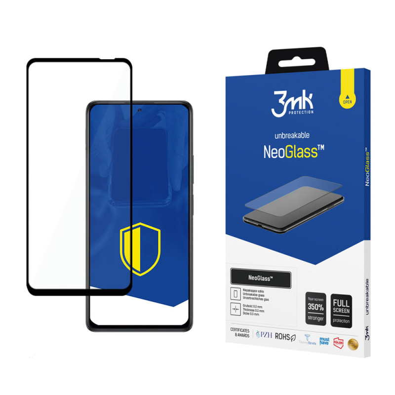 Ochranné sklo 3mk NeoGlass™ composite glass pro Xiaomi Redmi Note 10 Pro - čiré (celoplošné)