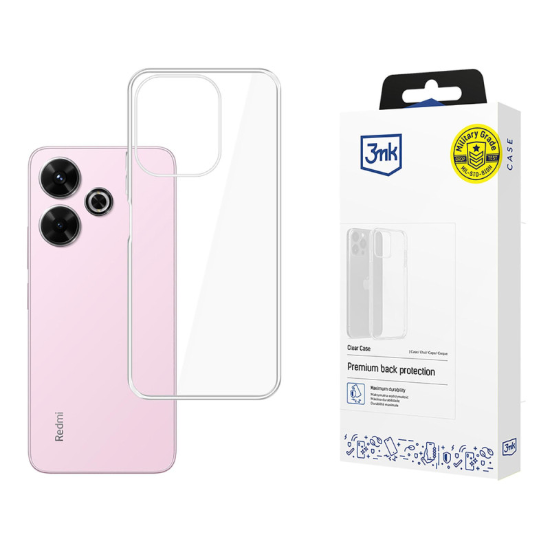 Kryt 3mk Protection CLEAR CASE pro Redmi Note 13R 5G / Redmi 13 4G - transparent