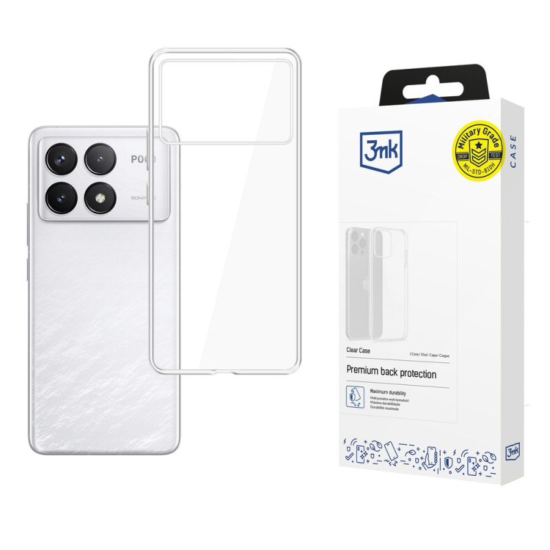 Kryt 3mk PROTECTION CLEAR CASE pro Xiaomi Poco F6 Pro - transparent