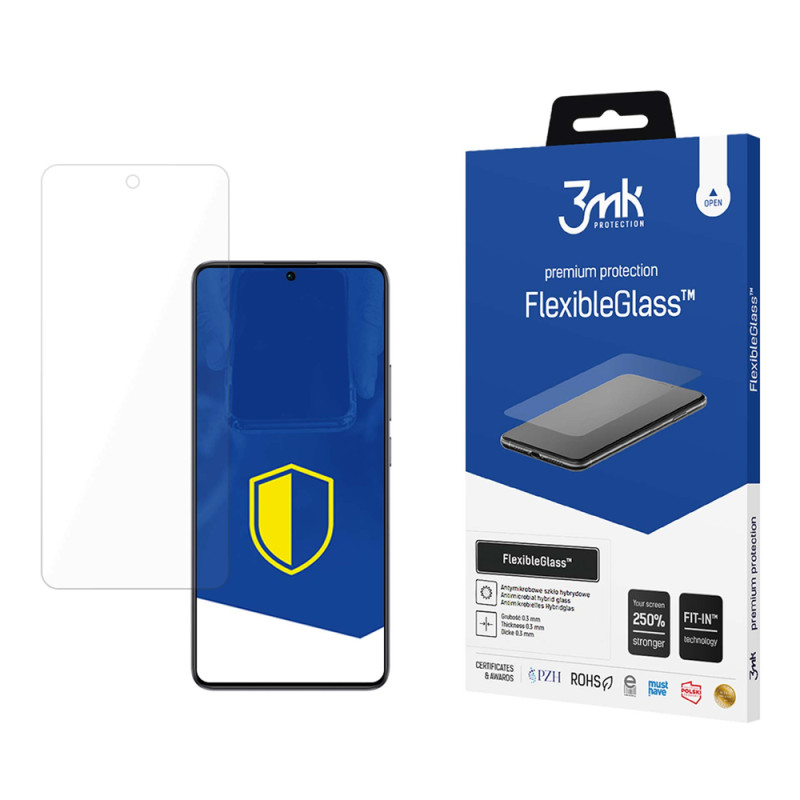 Ochranné sklo 3mk FLEXIBLEGLASS pro Xiaomi Poco F6 - transparentní
