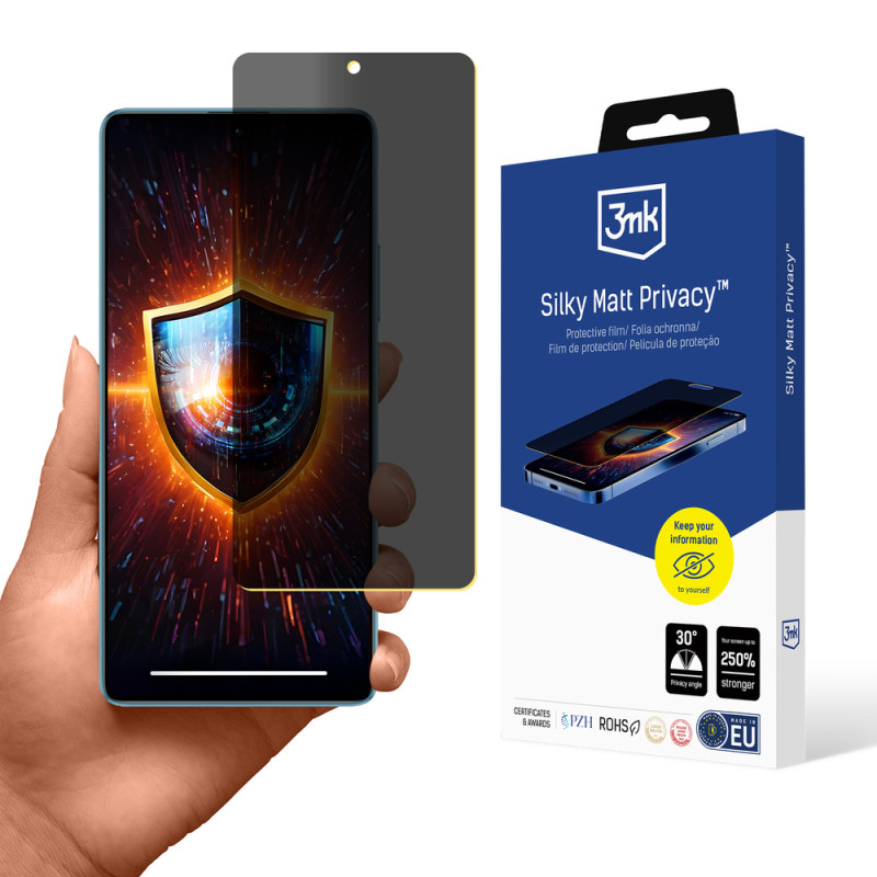 Ochranné sklo 3mk SILKY MATT Privacy pro Xiaomi Redmi Note 13 5G - soukromí (matné)