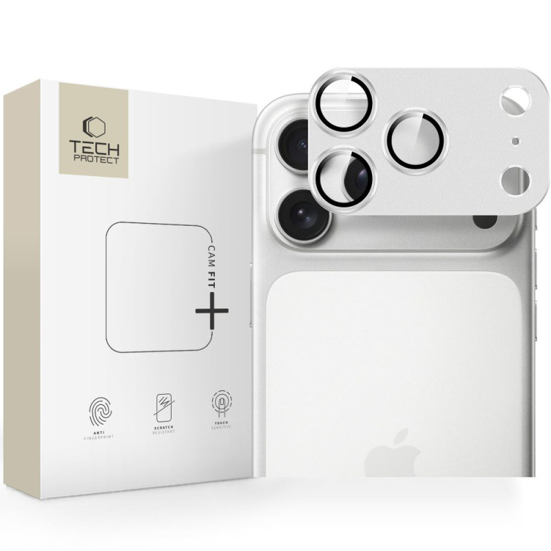 Ochrana fotoaparátu Tech-Protect CamFull Fit+ pro iPhone 17 Pro – Silver