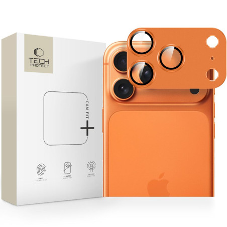 Ochrana fotoaparátu Tech-Protect CamFull Fit+ pro iPhone 17 Pro Max – Cosmic Orange