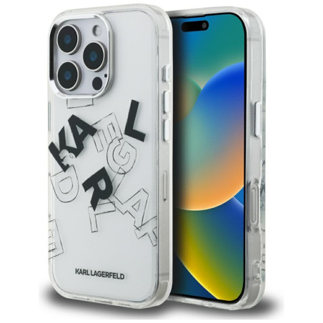 Ochranný kryt Karl Lagerfeld pro Apple iPhone 16 Pro – průhledná