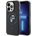Kryt Karl Lagerfeld Glitter MagSafe pro iPhone 15 Pro - černý