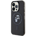 Kryt Karl Lagerfeld Glitter MagSafe pro iPhone 15 Pro - černý
