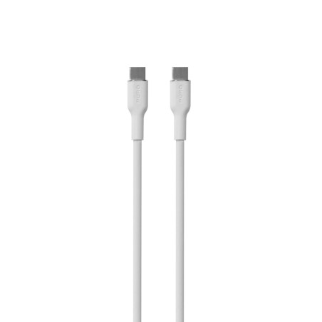 Puro Soft USB-C - USB-C 60W 1.5m silicone cable - white