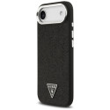 Kryt Guess Glitter Triangle Logo MagSafe iPhone 17 černý