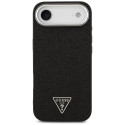 Kryt Guess Glitter Triangle Logo MagSafe iPhone 17 černý