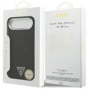 Kryt Guess Glitter Triangle Logo MagSafe iPhone 17 černý