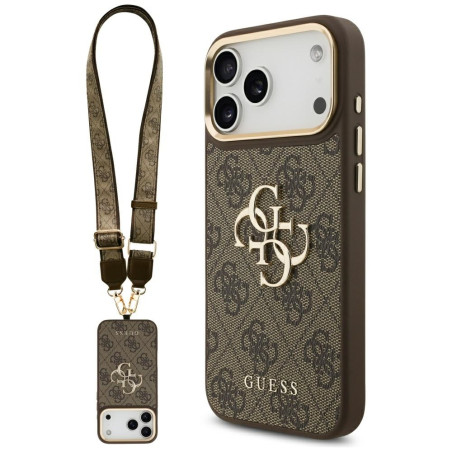 Kryt Guess 4G Big 4G Classic pro iPhone 17 Pro Max - hnědá