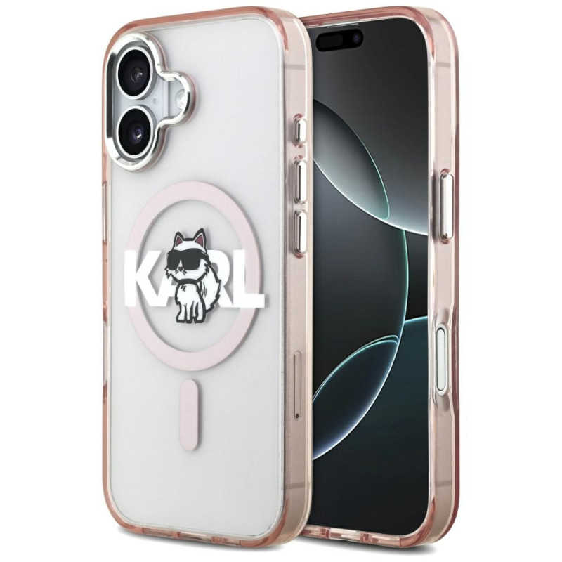 Pouzdro Karl Lagerfeld CHOUPETTE SKETCH pro iPhone 17 - růžové
