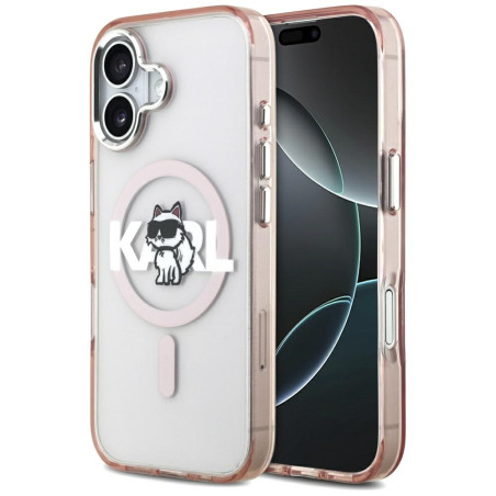 Pouzdro Karl Lagerfeld CHOUPETTE SKETCH iPhone 17 - růžové