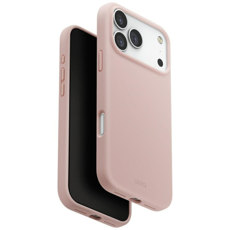 Pouzdro UNIQ Lino pro iPhone 17 Pro Max – růžové