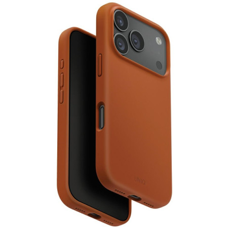 Pouzdro UNIQ LINO MagClick pro iPhone 17 Pro - oranžová