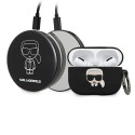 Pouzdro Karl Lagerfeld IKONIK pro AirPods Pro + Power Bank - černé